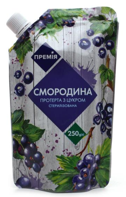 Смородина Премія перетерта з цукром стерилізована, 250г